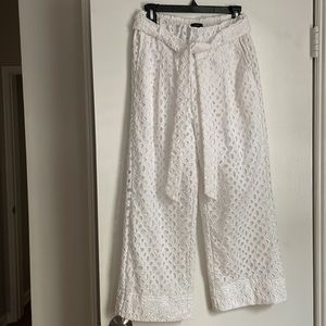 Jcrew eyelet pants in white